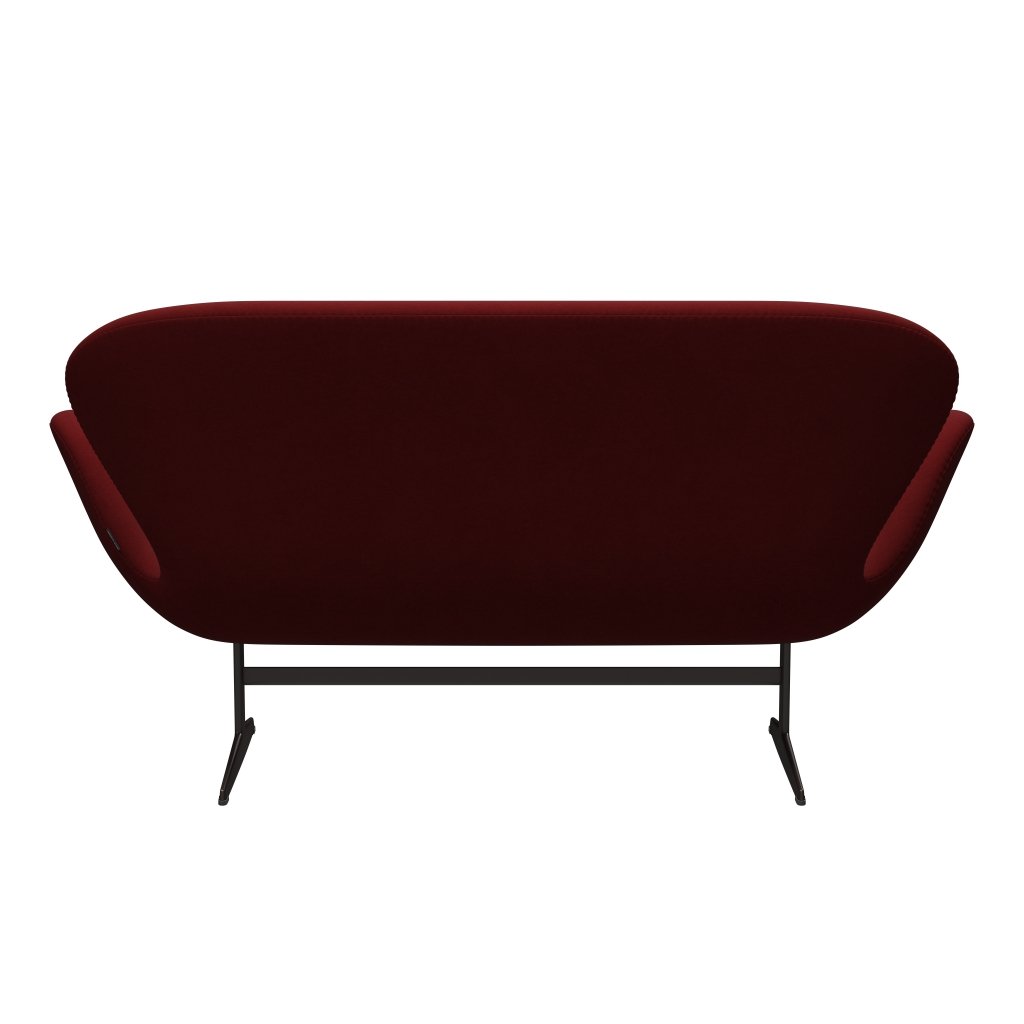 Fritz Hansen Swan Sofa 2 Seater, Brown Bronze/Comfort Dark Red (01153)