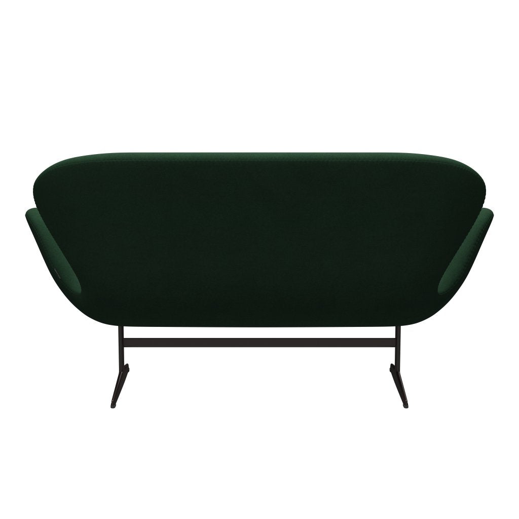 Fritz Hansen Swan Sofa 2 Seater, Brown Bronze/Divina Dark Green (876)