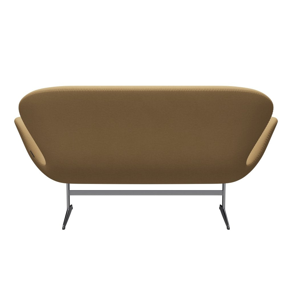 Fritz Hansen Swan Sofa 2 Seater, satén kartáčovaný hliník/pohodlí béžové (00280)