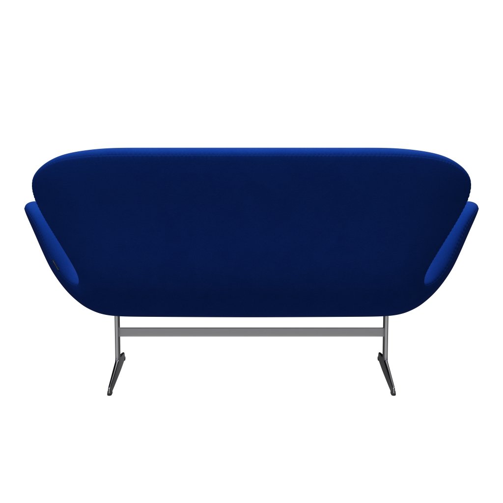 Fritz Hansen Swan Sofa 2 Seater, satén kartáčovaný hliník/pohodlí modrá (00035)