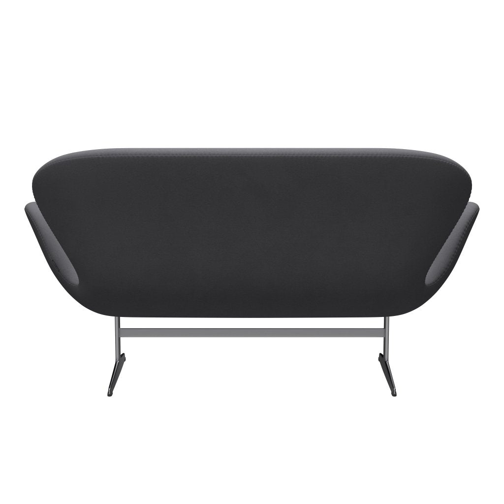 Fritz Hansen Swan Sofa 2 Seater, saténový kartáčovaný hliník/pohodlí šedá (01012)