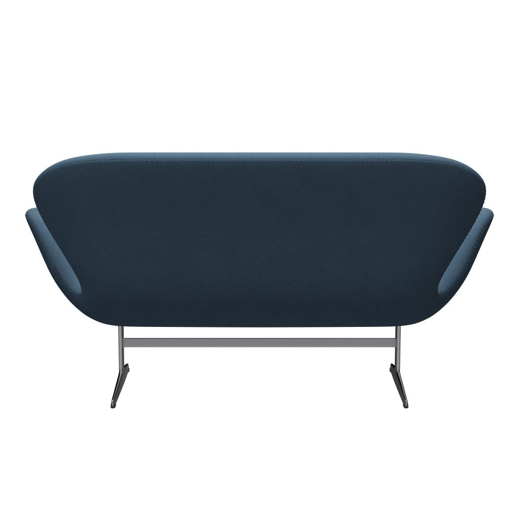 Fritz Hansen Swan Sofa 2 Seater, satén kartáčovaný hliník/pohodlí šedá (01160)