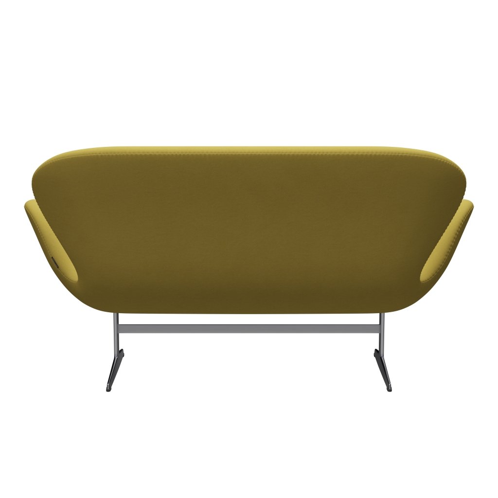 Fritz Hansen Swan Sofa 2 Seater, saténový kartáčovaný hliník/komfortní písečné světlo (01049)