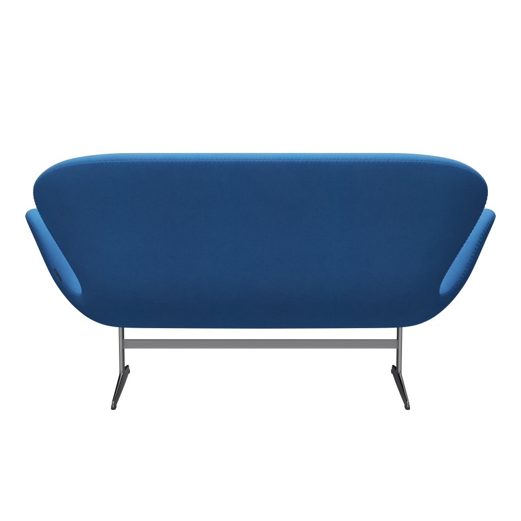 Fritz Hansen Swan Sofa 2 Seater, satén kartáčovaný hliník/Divina Light Blue (742)