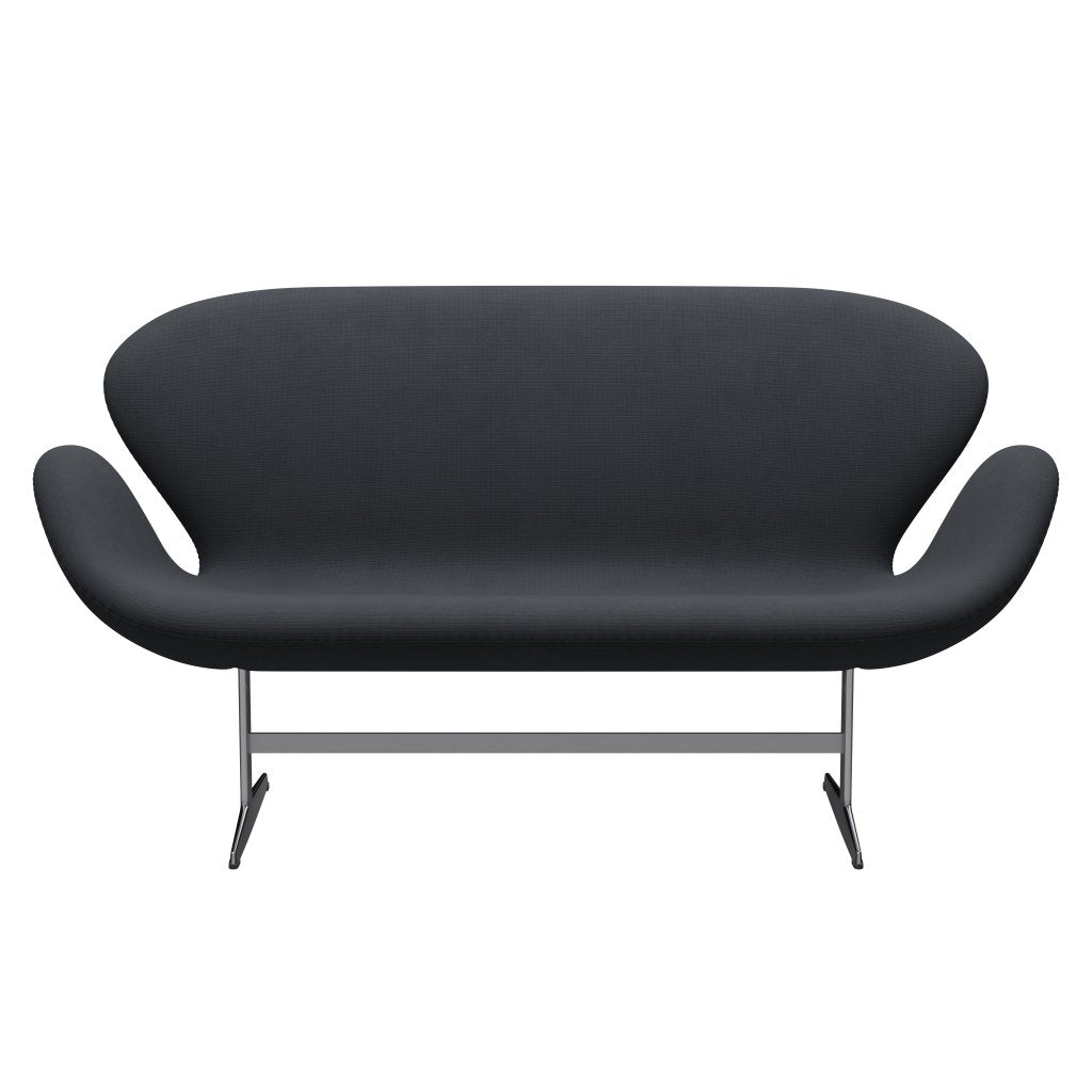 Fritz Hansen Swan Sofa 2 Seater, satén kartáčovaný hliník/sláva šedá (60003)