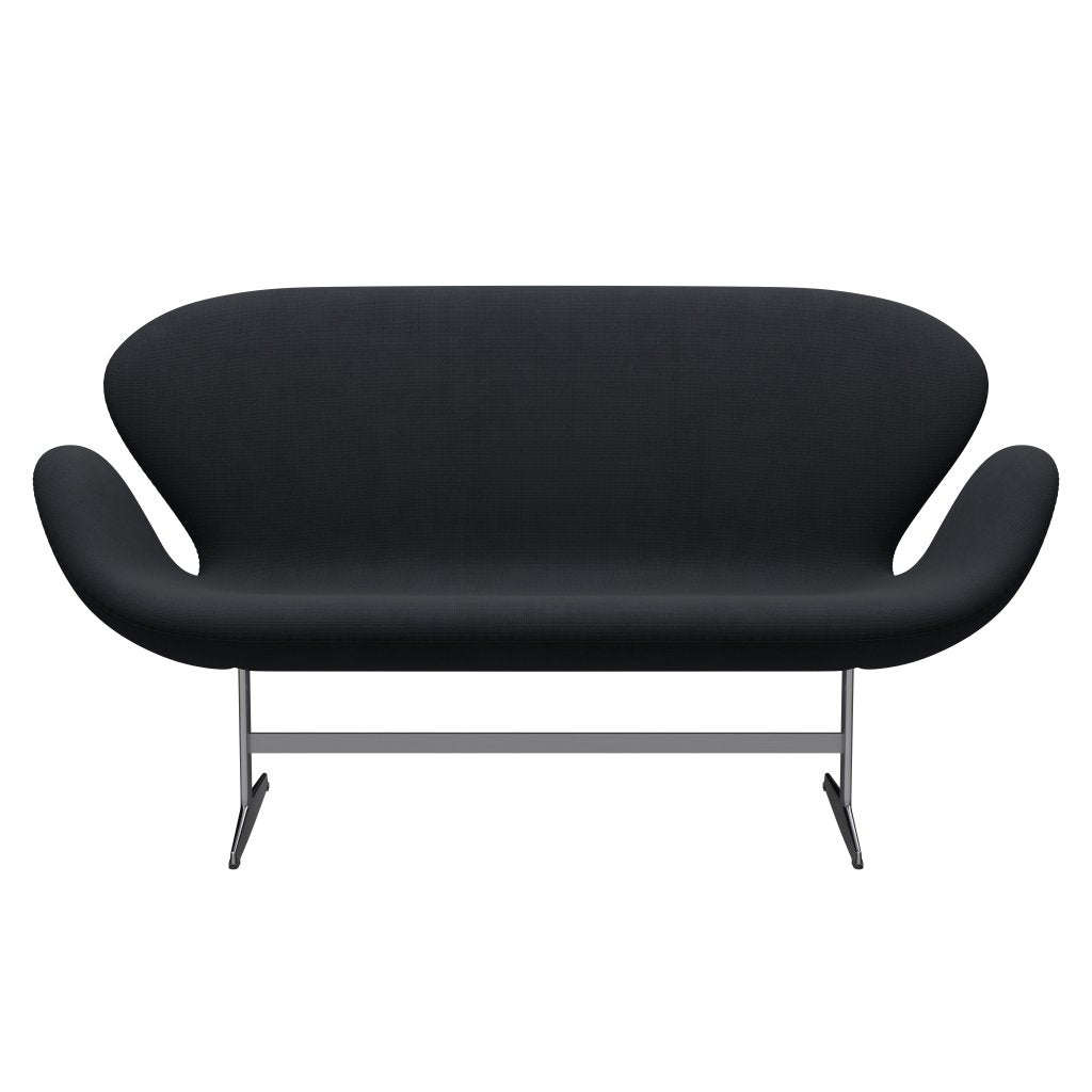 Fritz Hansen Swan Sofa 2 Seater, satén kartáčovaný hliník/sláva šedá (60019)