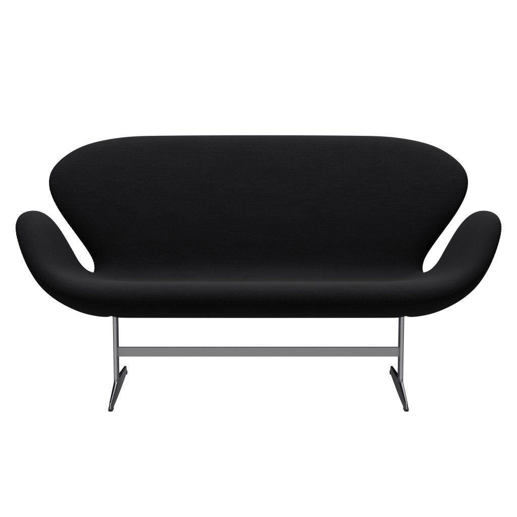 Fritz Hansen Swan Sofa 2 Seater, satén kartáčovaný hliník/sláva šedá (60051)