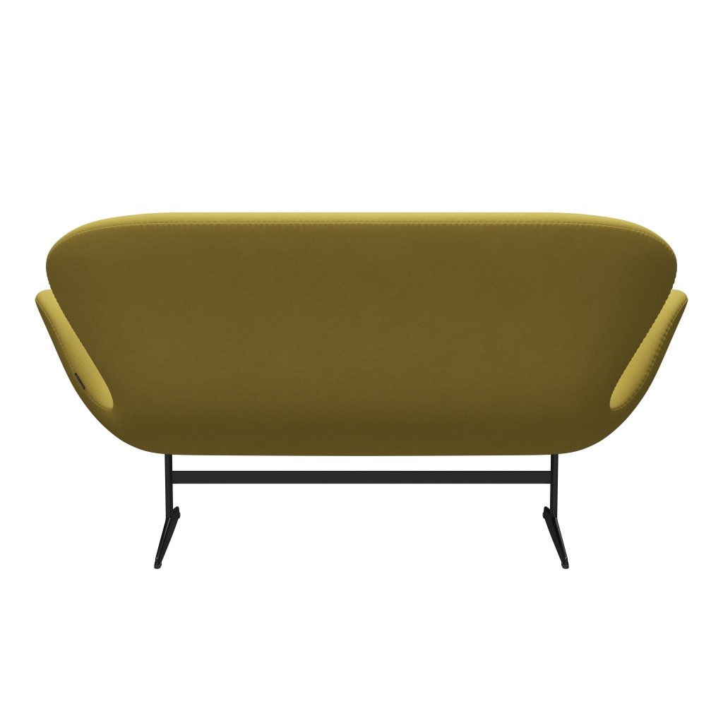 Fritz Hansen Swan Sofa 2 Seater, černá lakovaná/komfortní písečná světlo (01049)