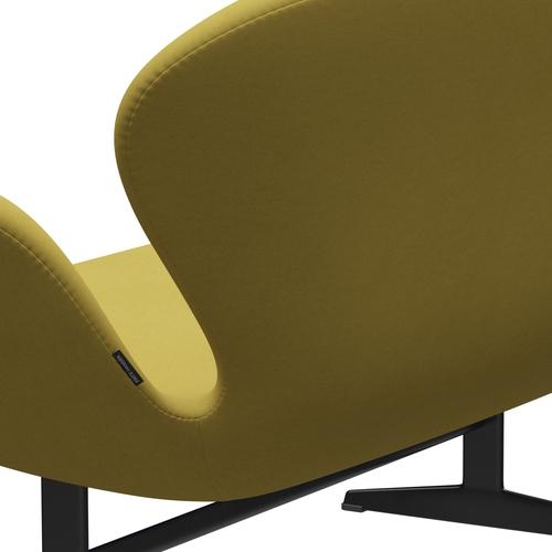 Fritz Hansen Swan Sofa 2 Seater, černá lakovaná/komfortní písečná světlo (01049)