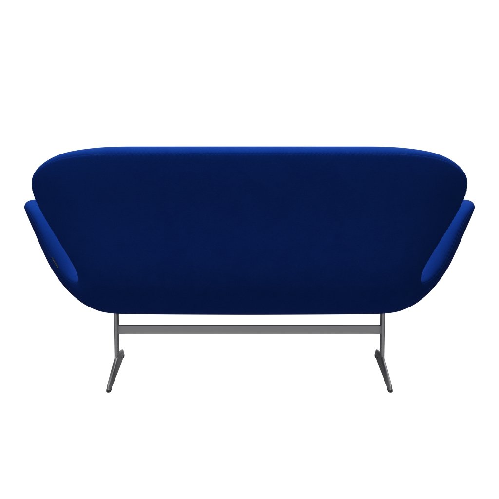 Fritz Hansen Swan Sofa 2 Seater, stříbrná šedá/pohodlí modrá (00035)