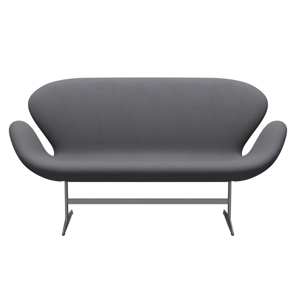 Fritz Hansen Swan Sofa 2 Seater, stříbrná šedá/pohodlí šedá (01012)