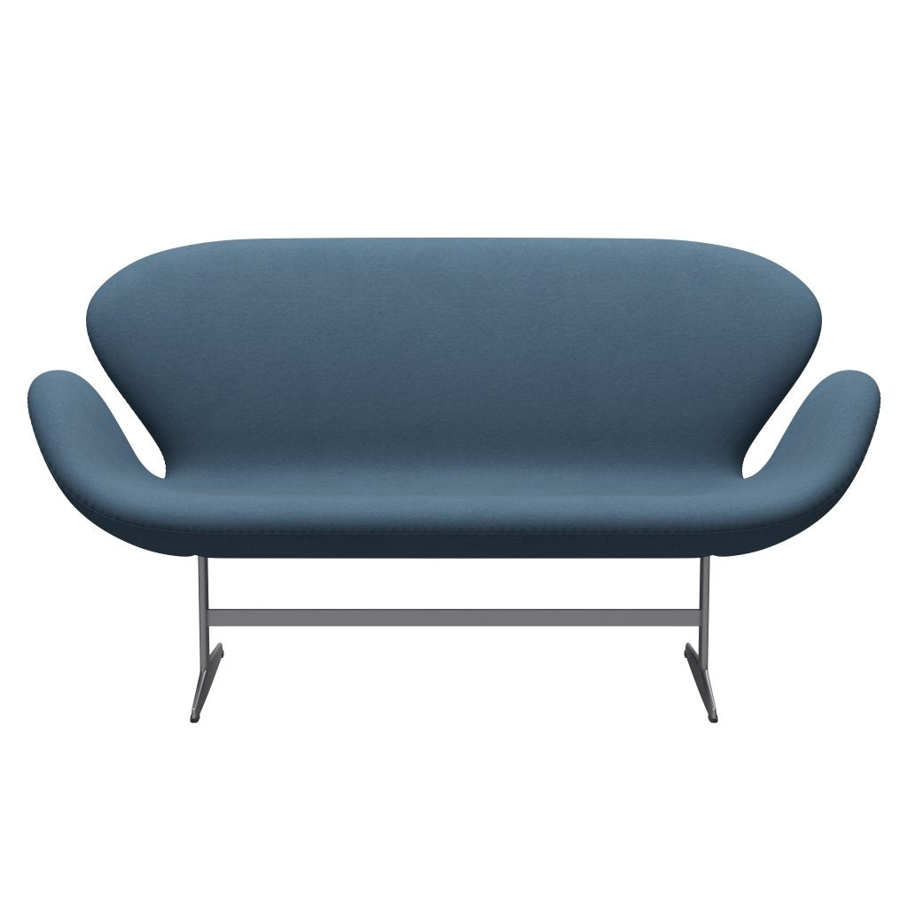 Fritz Hansen Swan Sofa 2 Seater, stříbrná šedá/pohodlí šedá (01160)