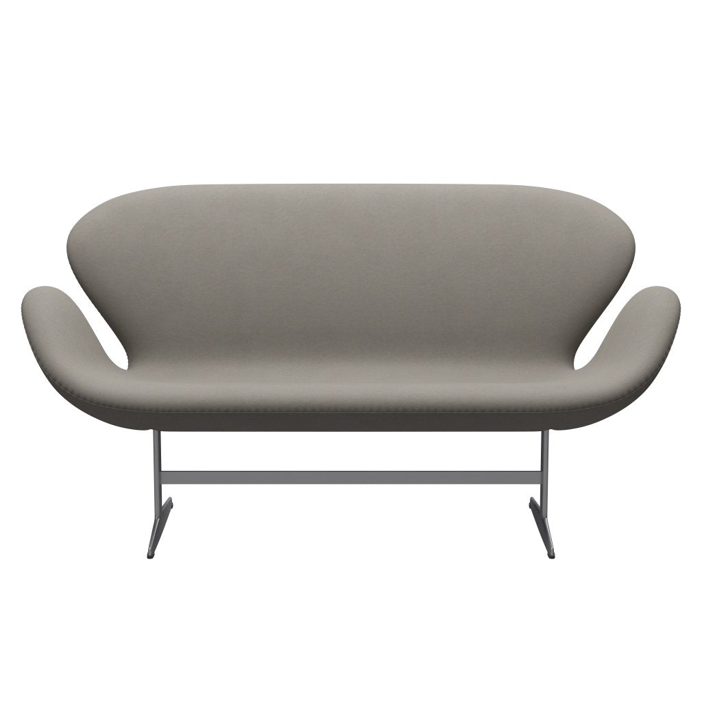 Fritz Hansen Swan Sofa 2 Seater, stříbrná šedá/pohodlí šedá (60003)