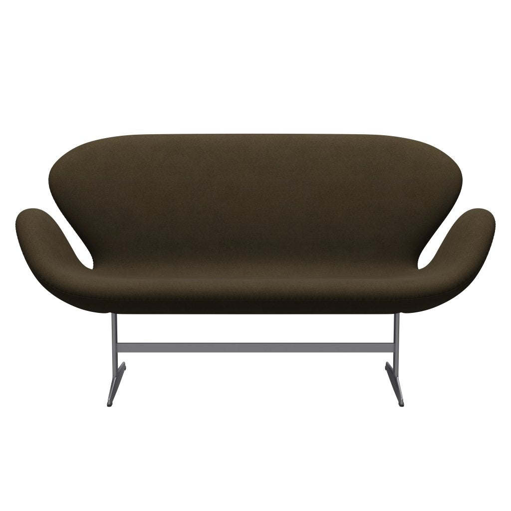 Fritz Hansen Swan Sofa 2 Seater, stříbrná šedá/Divina Brown (984)