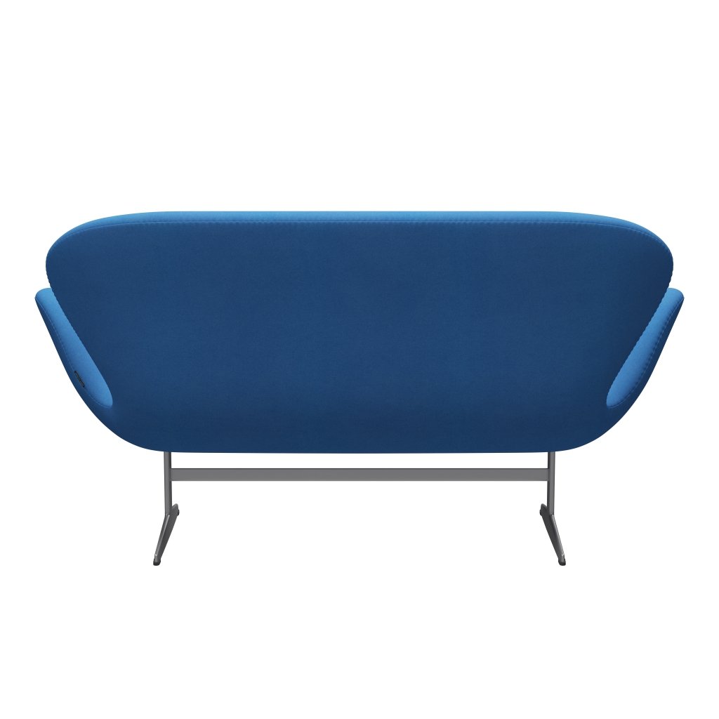 Fritz Hansen Swan Sofa 2 Seater, Silver Grey/Divina Light Blue (742)