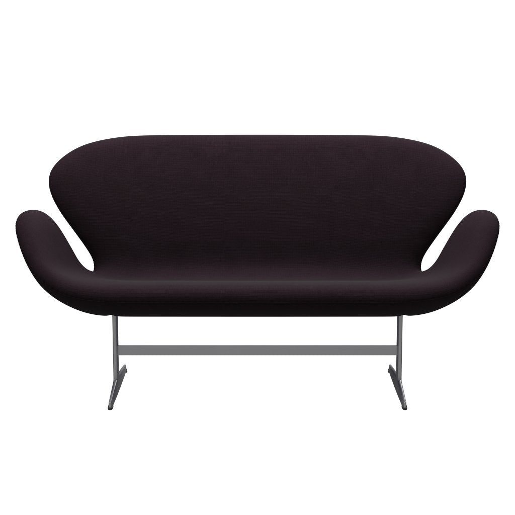 Fritz Hansen Swan Sofa 2 Seater, Silver Grey/Fame Brown (61108)