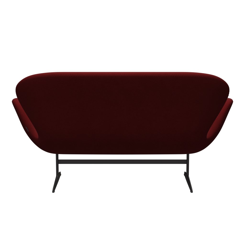 Fritz Hansen Swan Sofa 2 Seater, teplý grafit/pohodlí tmavě červená (01153)