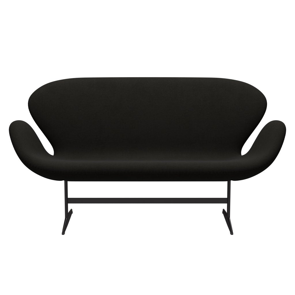 Fritz Hansen Swan Sofa 2 Seater, teplý grafit/pohodlí černá (61013)