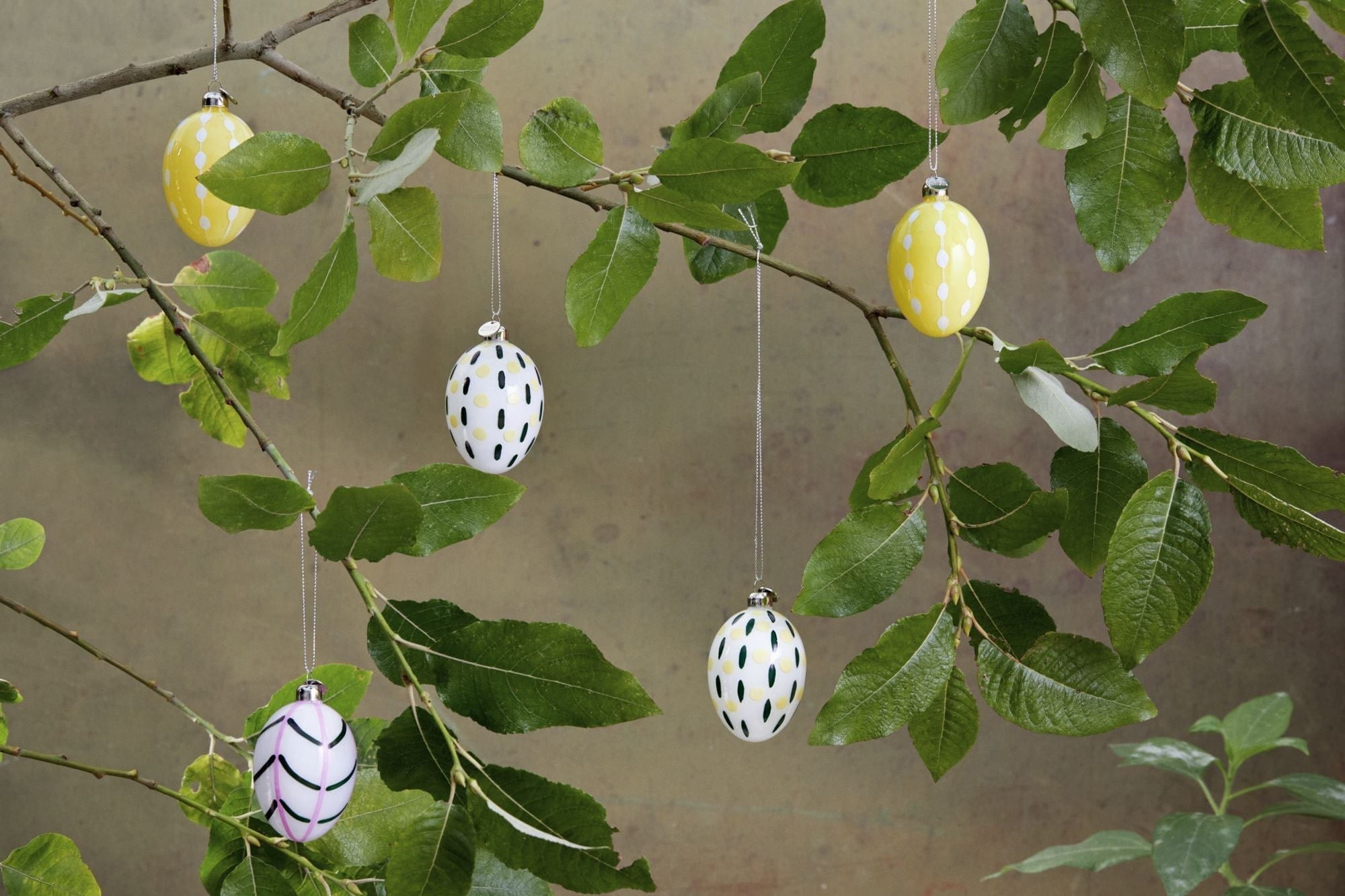 Holmegaard suvenýr Velikonoční visící šperky, listy