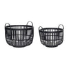 Hübsch Alchemy Basket Rattan Black Set 2