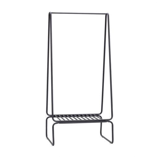 Hübsch Appl Coat Rack Metal Black, 60x72x157 cm