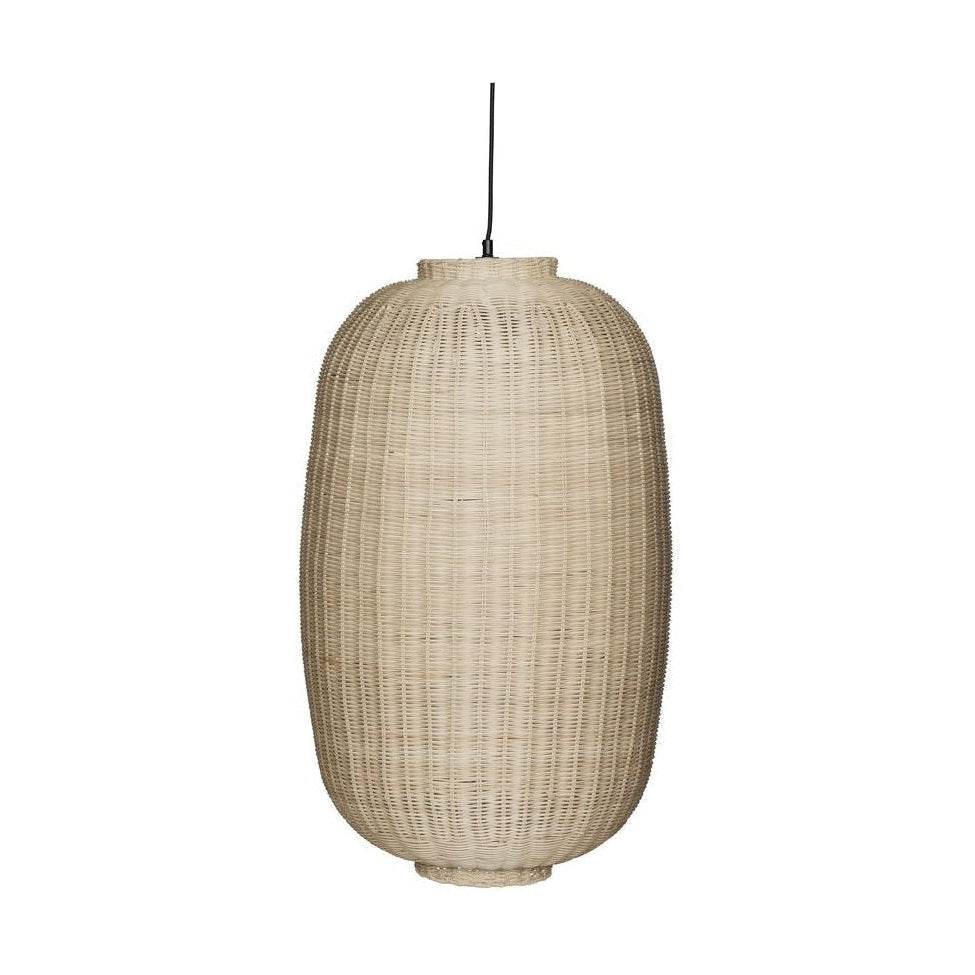 Hübsch Chand Oval Ceiling Lamp, Black/Natural