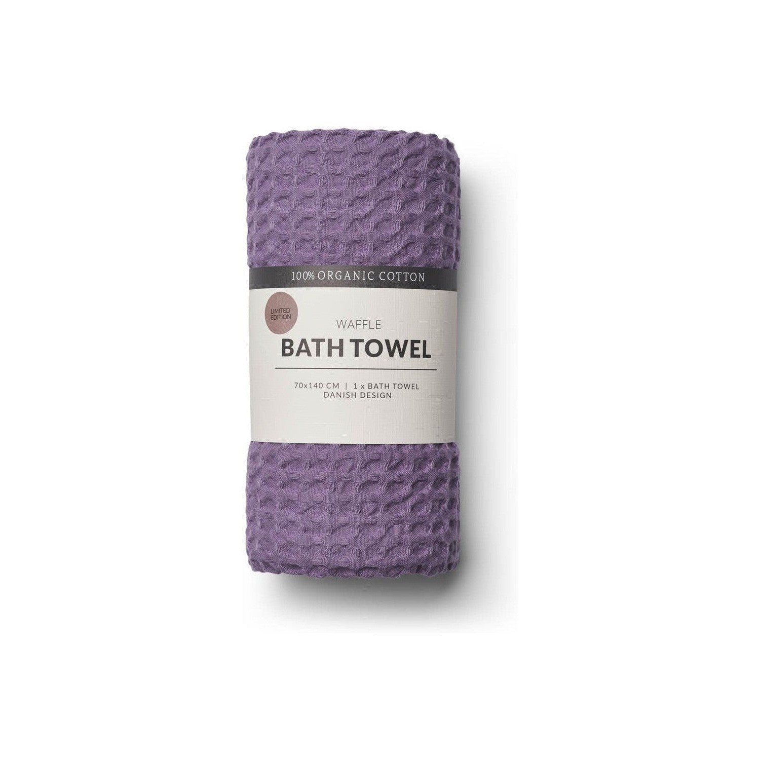 Humdakin Waffle Organic Bath Towel, Purple