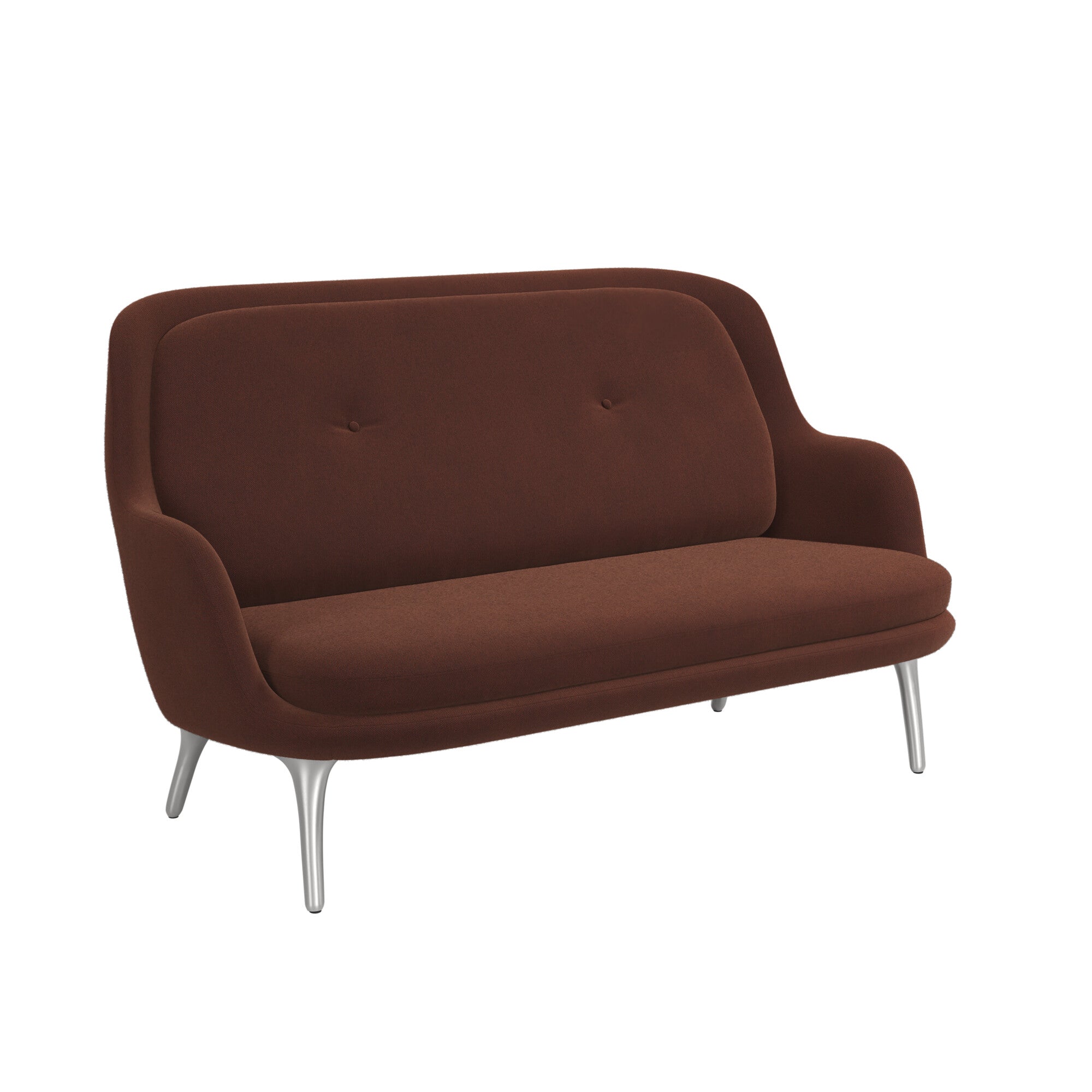 Fritz Hansen Fri JH140MU 2-Seater Sofa, Dark Orange/Dark Orange