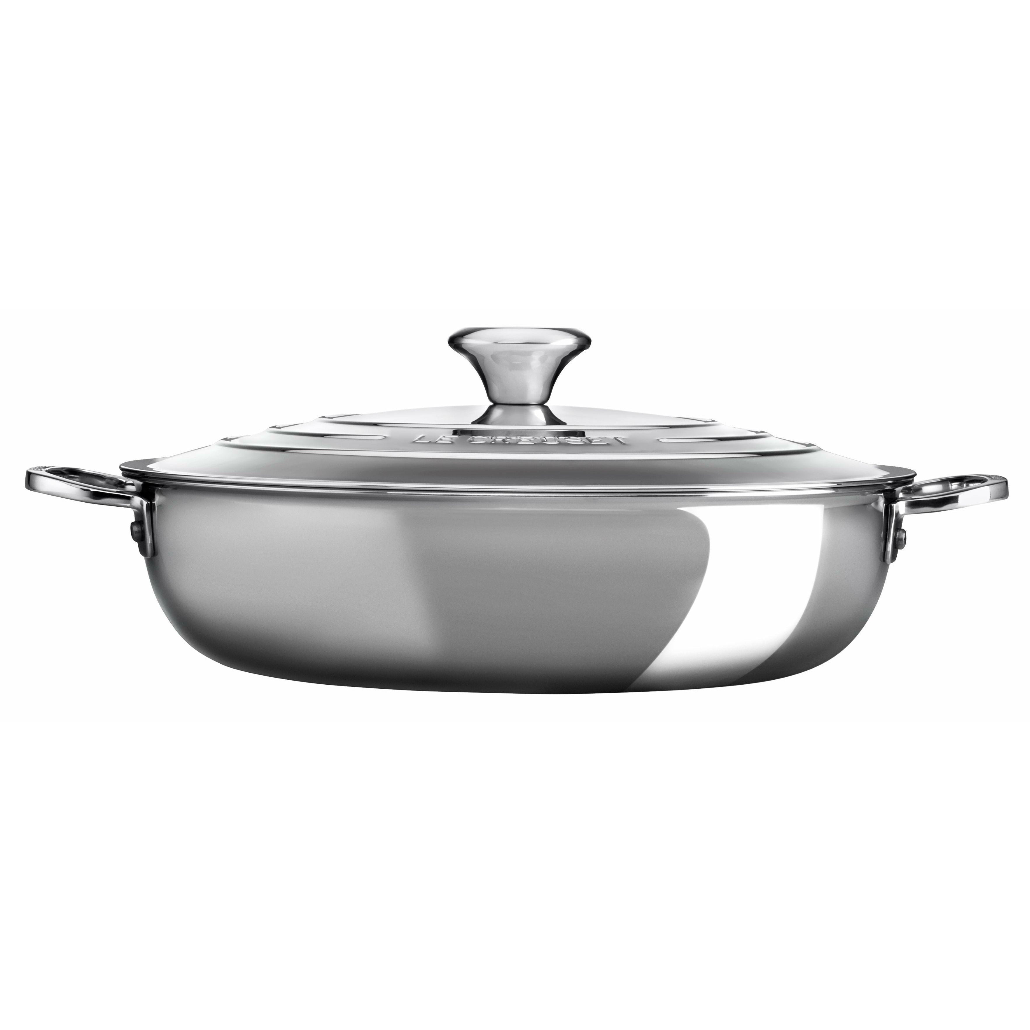 Le Creuset Signature Stainless Steel Shallow Casserole 4.8 L With Lid