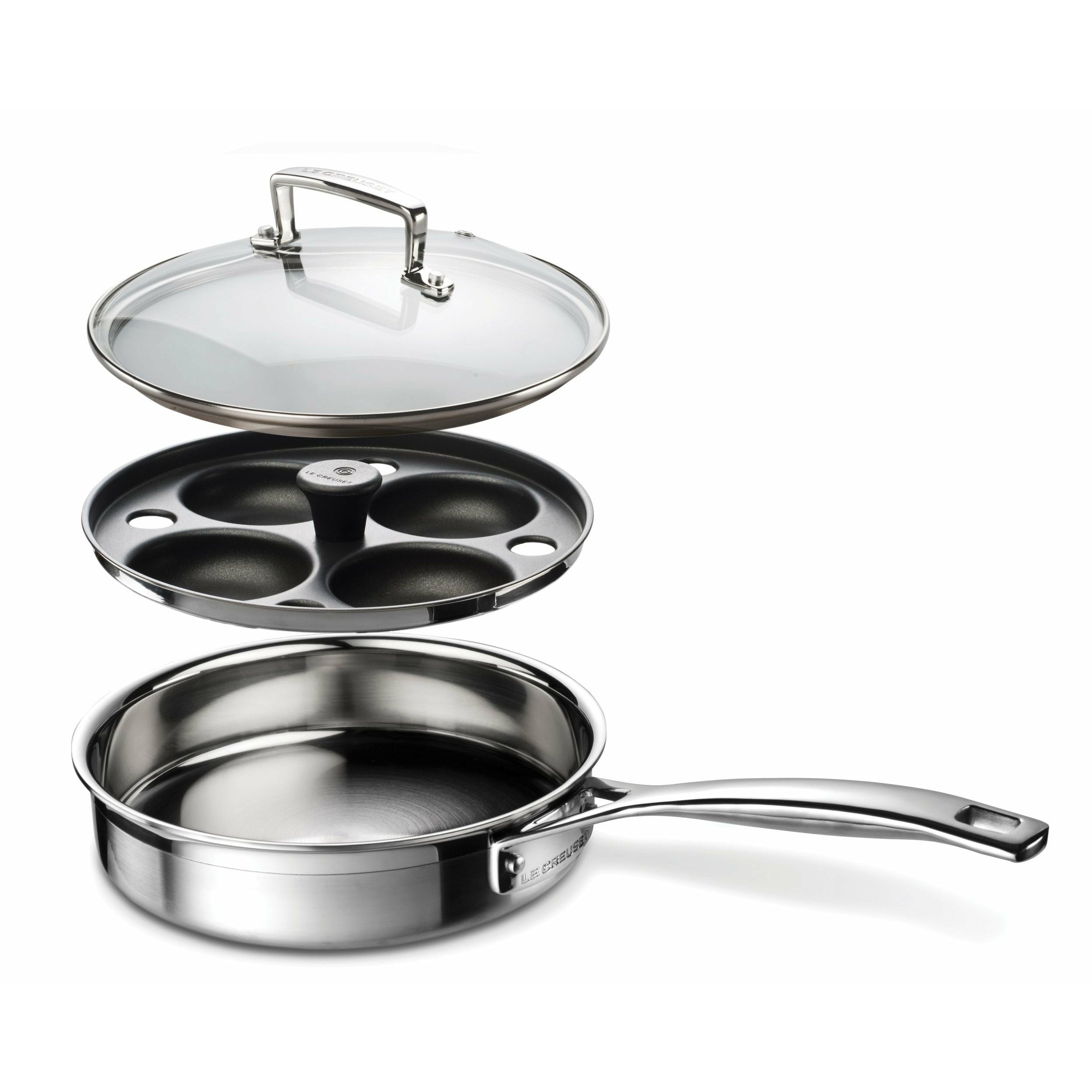 Le Creuset 3 Ply Sauté Pan s vložením pytláctví, 20 cm