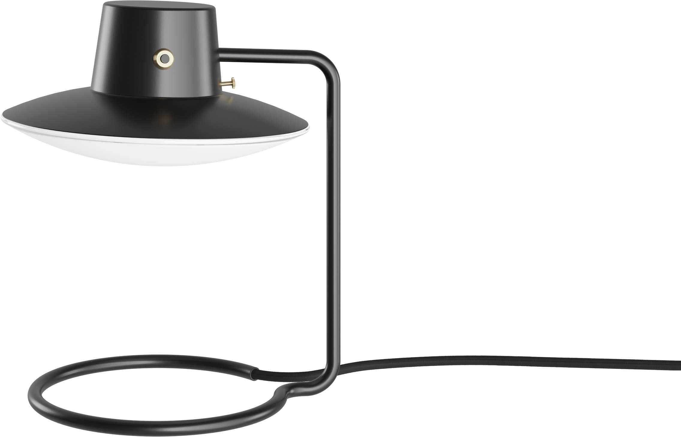 Louis Poulsen AJ Oxford stolní lampa Metal Black/Opal Glass Ø 28 cm