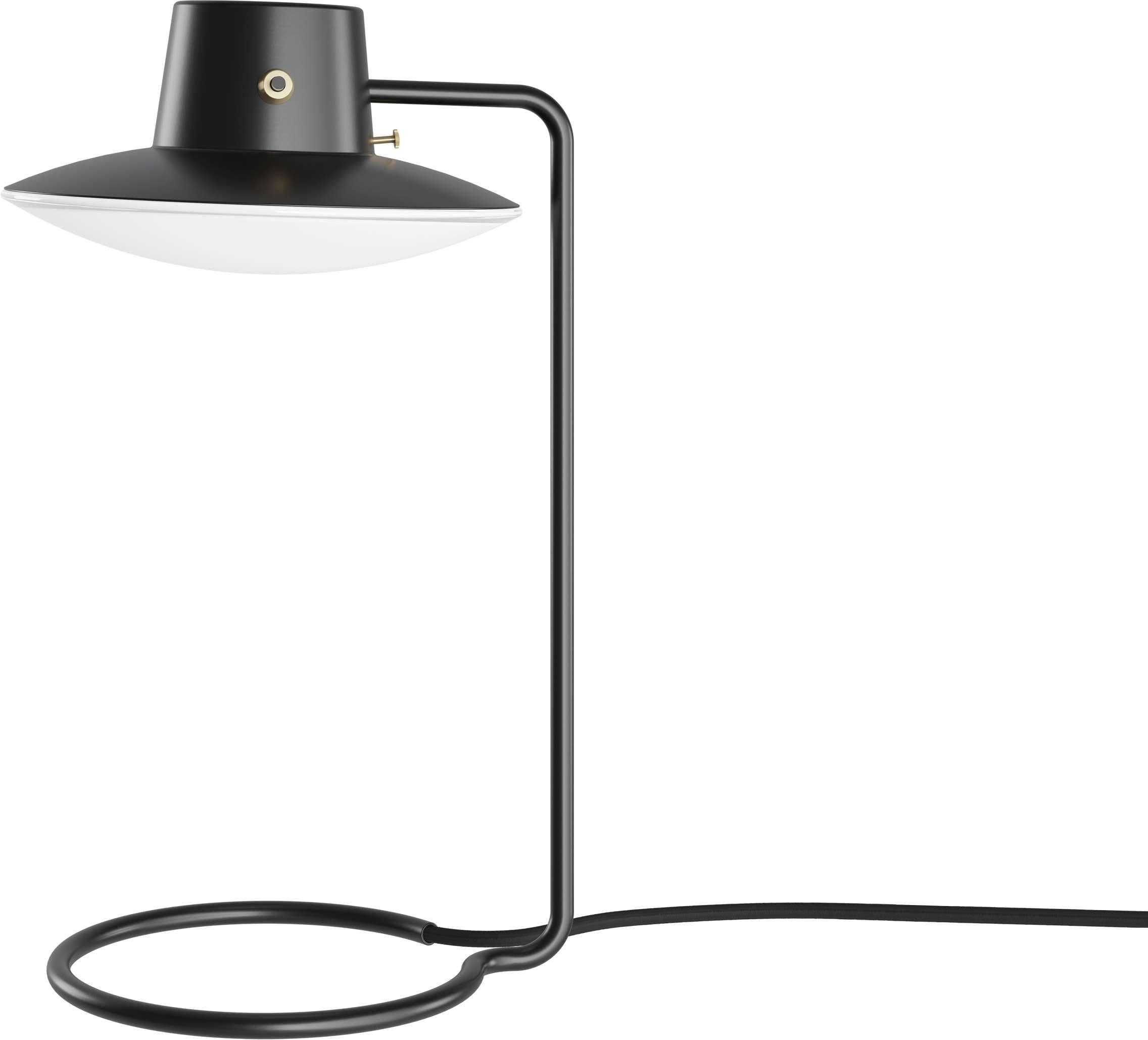 Louis Poulsen AJ Oxford stolní lampa Metal Black/Opal Glass Ø 41 cm