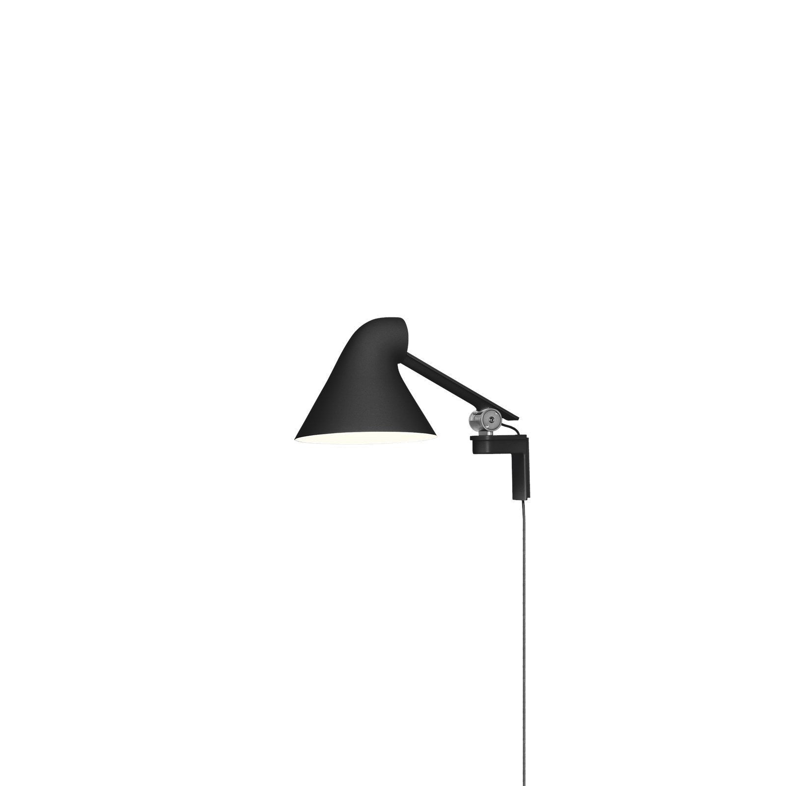 Louis Poulsen NJP nástěnná lampa krátká paže, černá