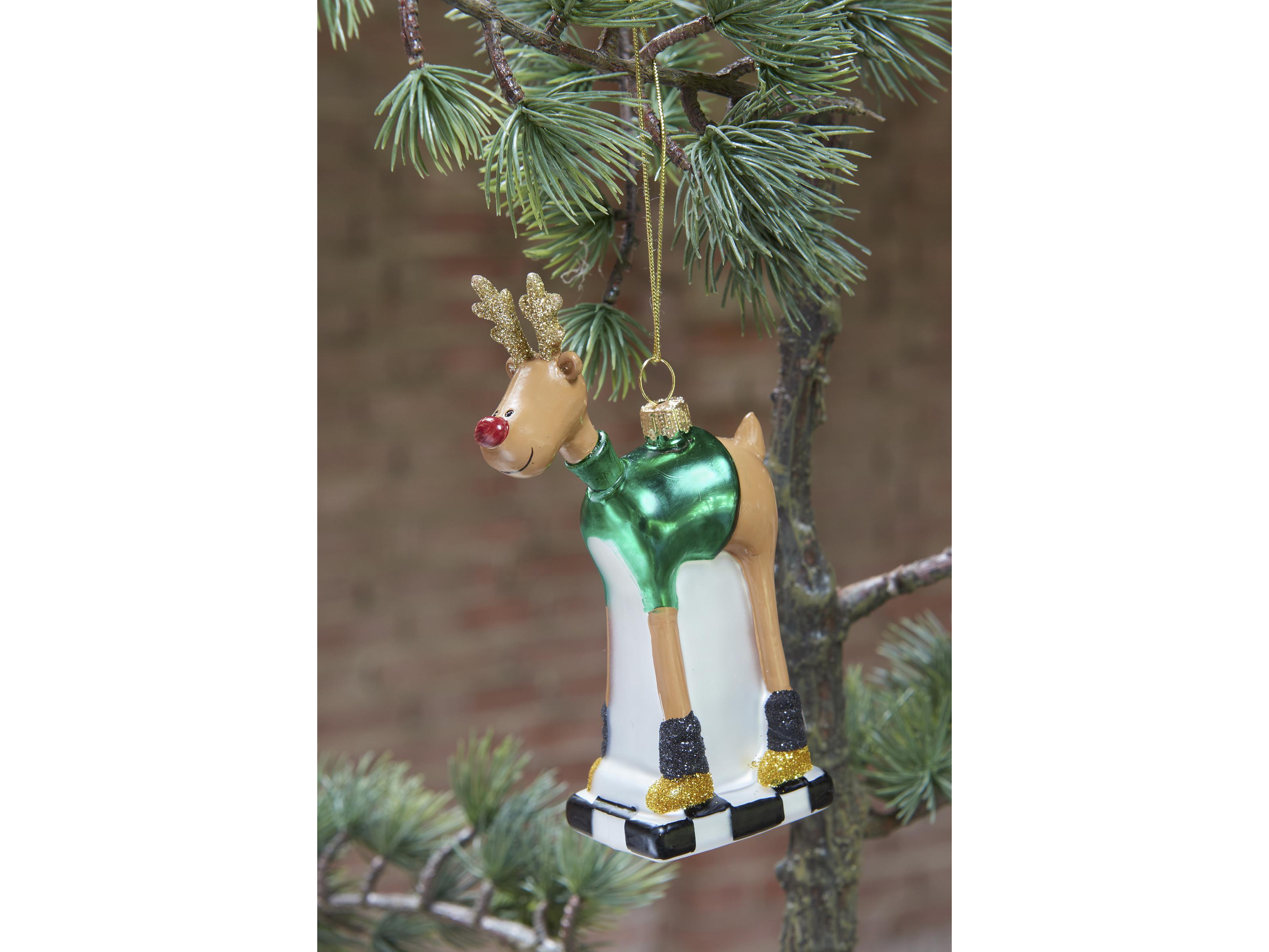 Medusa Copenhagen Rudolf Christmas Tree Bauble 13,2 Cm, Green