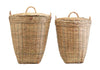Skladovací koš tradice Meraki vyrobený z bambusové sady 2, Øx H: 45x58 a 40x48 cm