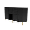 Montana Couple Sideboard With Legs, Black/Brass