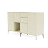 Montana Couple Sideboard With Legs, Vanilla/Matt Chrome