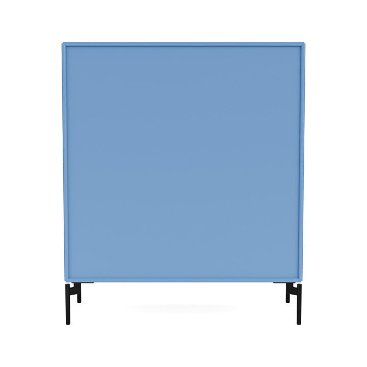 Montana Cover Cabinet With Legs, Azure Blue/Black