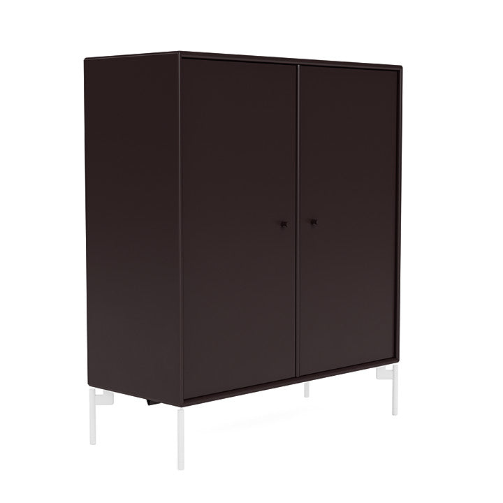 Montana Cover Cabinet With Legs, Balsamic/Snow White