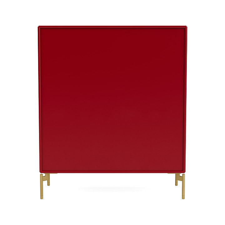 Montana Cover Cabinet With Legs, Beetroot/Brass