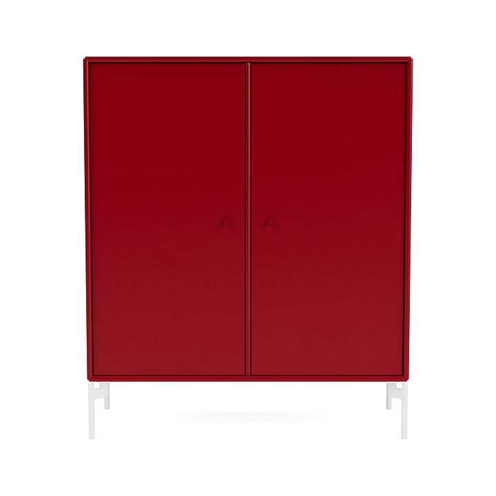 Montana Cover Cabinet With Legs, Beetroot/Snow White
