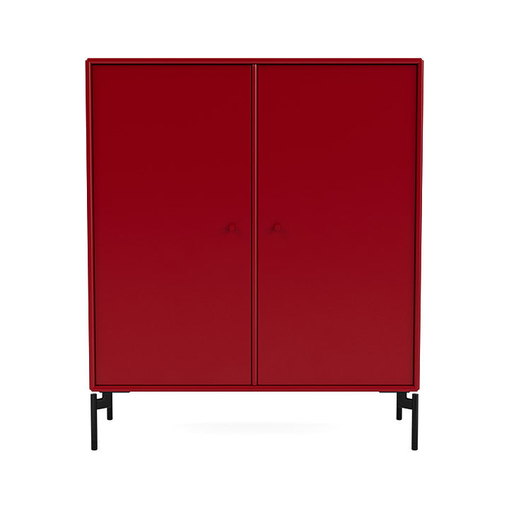 Montana Cover Cabinet With Legs, Beetroot/Black