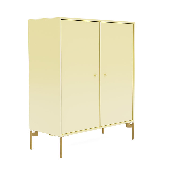 Montana Cover Cabinet With Legs, Camomile/Brass