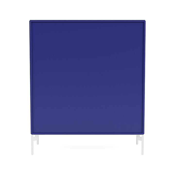 Montana Cover Cabinet With Legs, Monarch Blue/Snow White