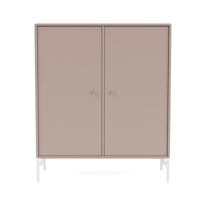 Montana Cover Cabinet With Legs, Mushroom Brown/Snow White