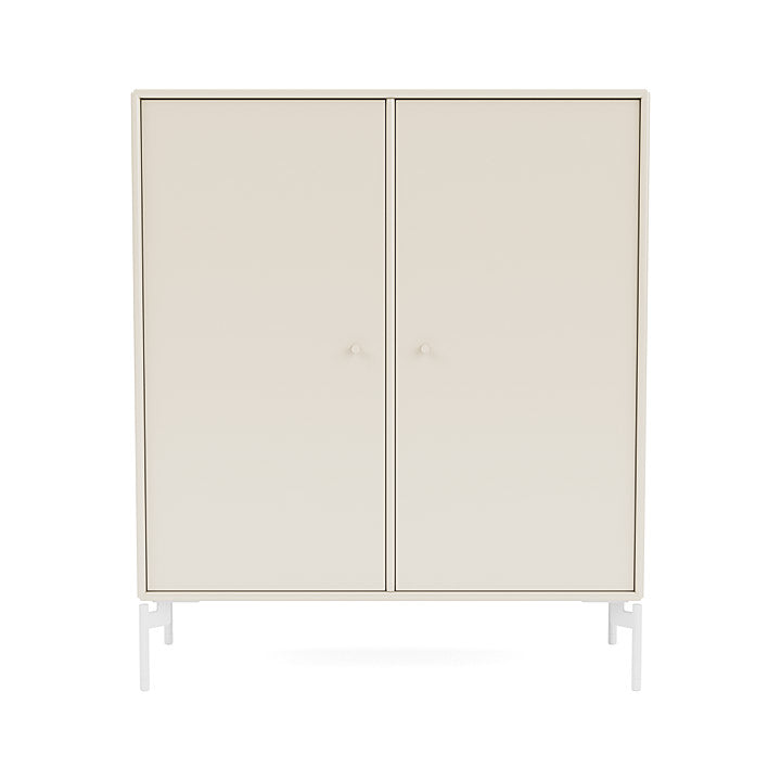 Montana Cover Cabinet With Legs, Oat/Snow White