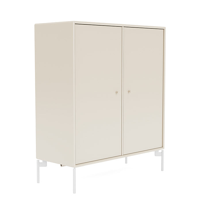 Montana Cover Cabinet With Legs, Oat/Snow White