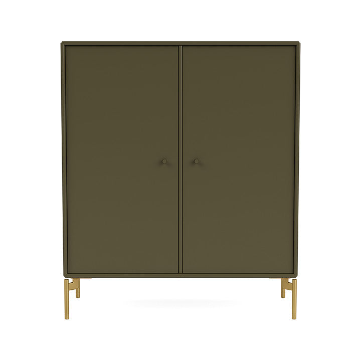 Montana Cover Cabinet With Legs, Oregano/Brass