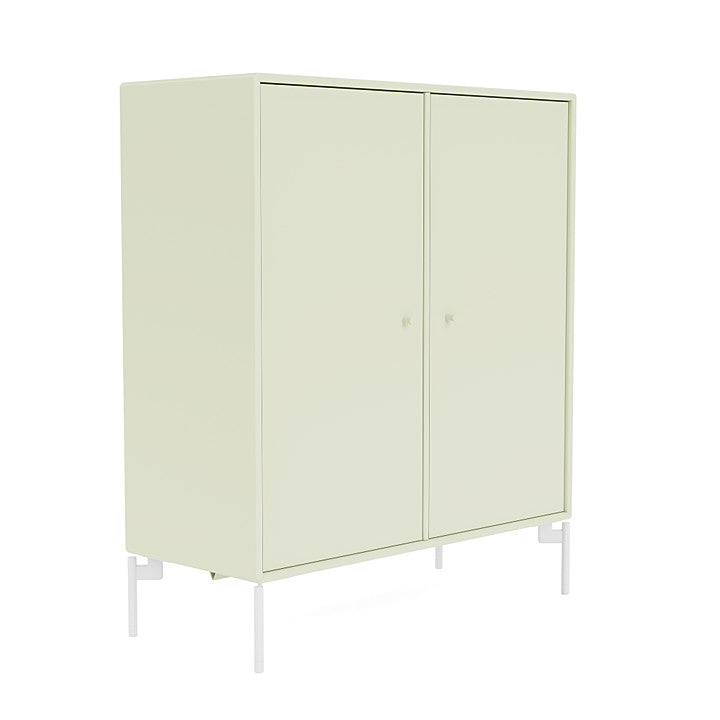 Montana Cover Cabinet With Legs, Pomelo/Snow White