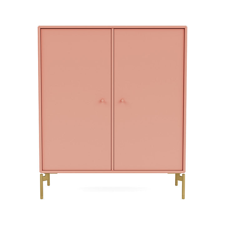 Montana Cover Cabinet With Legs, Rhubarb/Brass